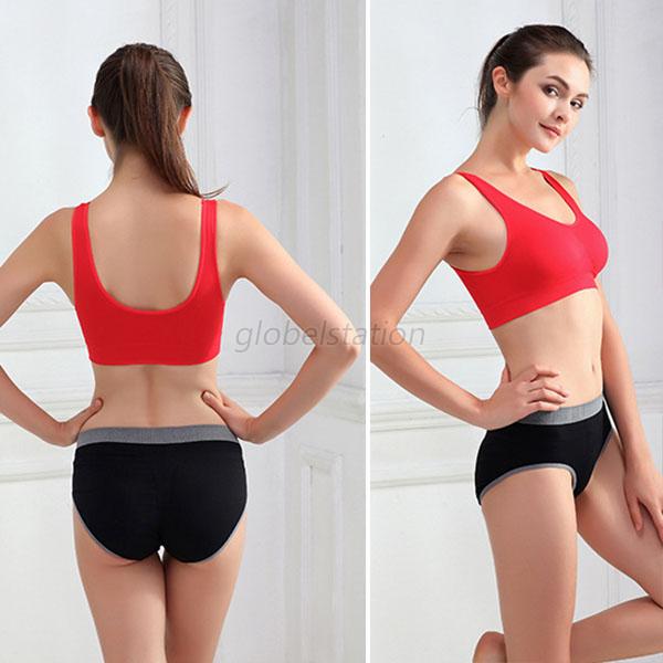 Plus Size Women Sports Bra Girls Wire Free Fitness Yoga Underwear ...
